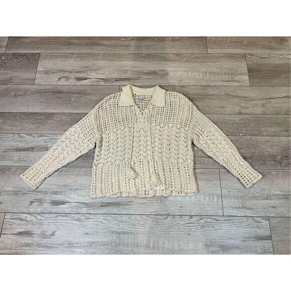 American Eagle cream BoHo sweater size M - Picture 1 of 9